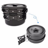 Black Outdoor Cooking Pots Pans
