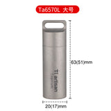 Mini Sealed Waterproof Pill Box Pure Titanium Perfume Storage Case