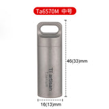 Mini Sealed Waterproof Pill Box Pure Titanium Perfume Storage Case