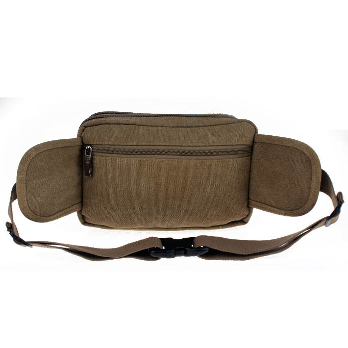 Genda 2Archer Vintage Canvas Waist Bag Multiple Pocket Fanny Pack Hip Purse  Belt Bag Bum Bag for Sports Travel (Army Green)