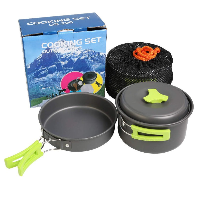 Camping Cookware Bowl Pot Pan Cooking System Outdoor Cooker 