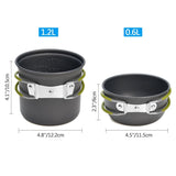Package includes: 1 x Mini Stove  1 x Pot (small)  1 x Pot (large)  3 x Stainless Steel Tableware ( 1 x Spoon, 1 x Fork, 1 x Knife)  1 x Tank Bracket  1 x Stainless Steel Cup (16oz)  1 x Cup Protector