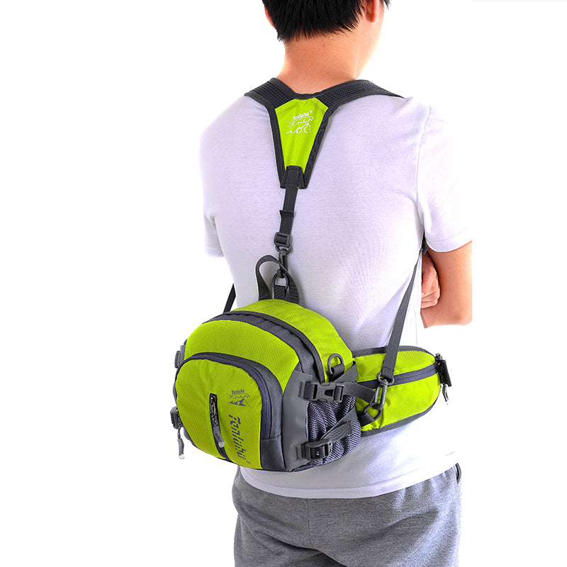 YUOTO Outdoor Fanny Pack with Water Bottle Holder for Walking  Hiking Hydration Belt Waist Bag : Sports & Outdoors